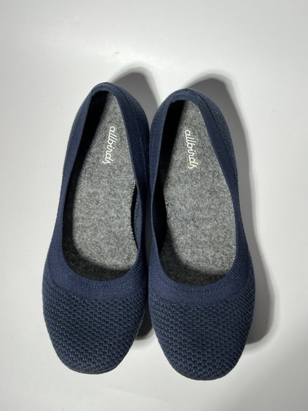 Allbirds Tree Breezers Women’s Blue Knit Ballet Flats Size 7.5